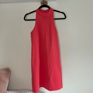 TRINA TURK Coral Mock‎ Neck Halter Cutout Dress Size 4
